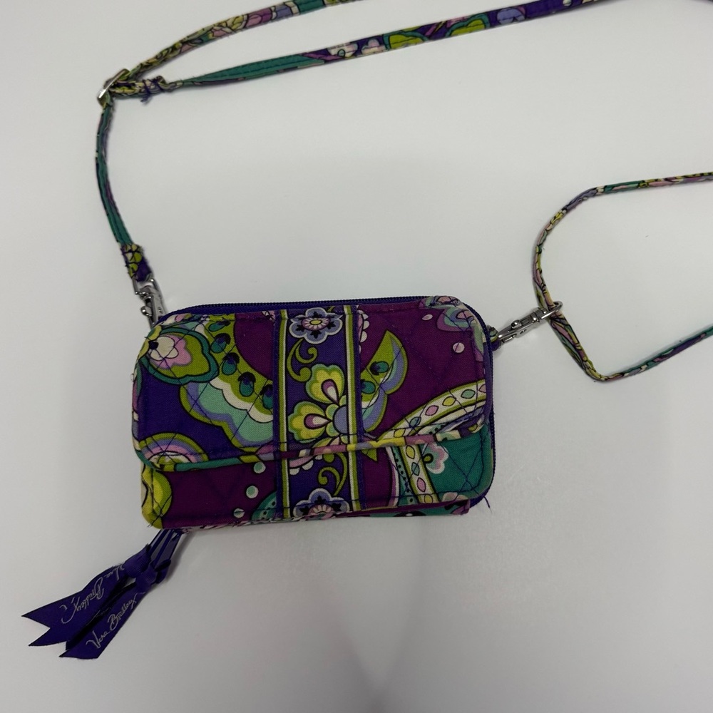 Vera Bradley Purple Floral Crossbody Wallet